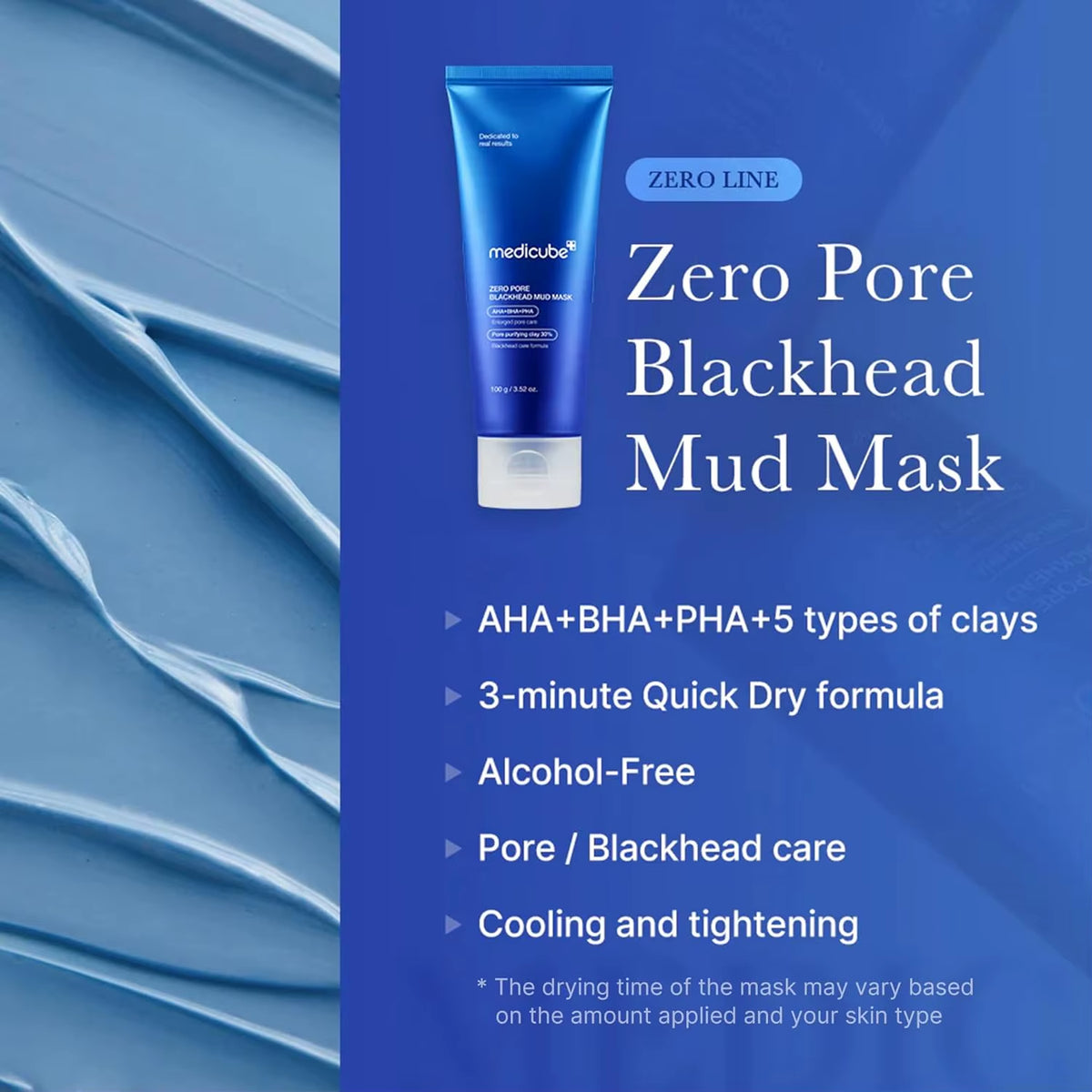 Wholesale Customised Korean Skincare Medicube Zero Pore Mud Mask Cleansing Pore Firming Formula Minute Dry AHA BHA PHA