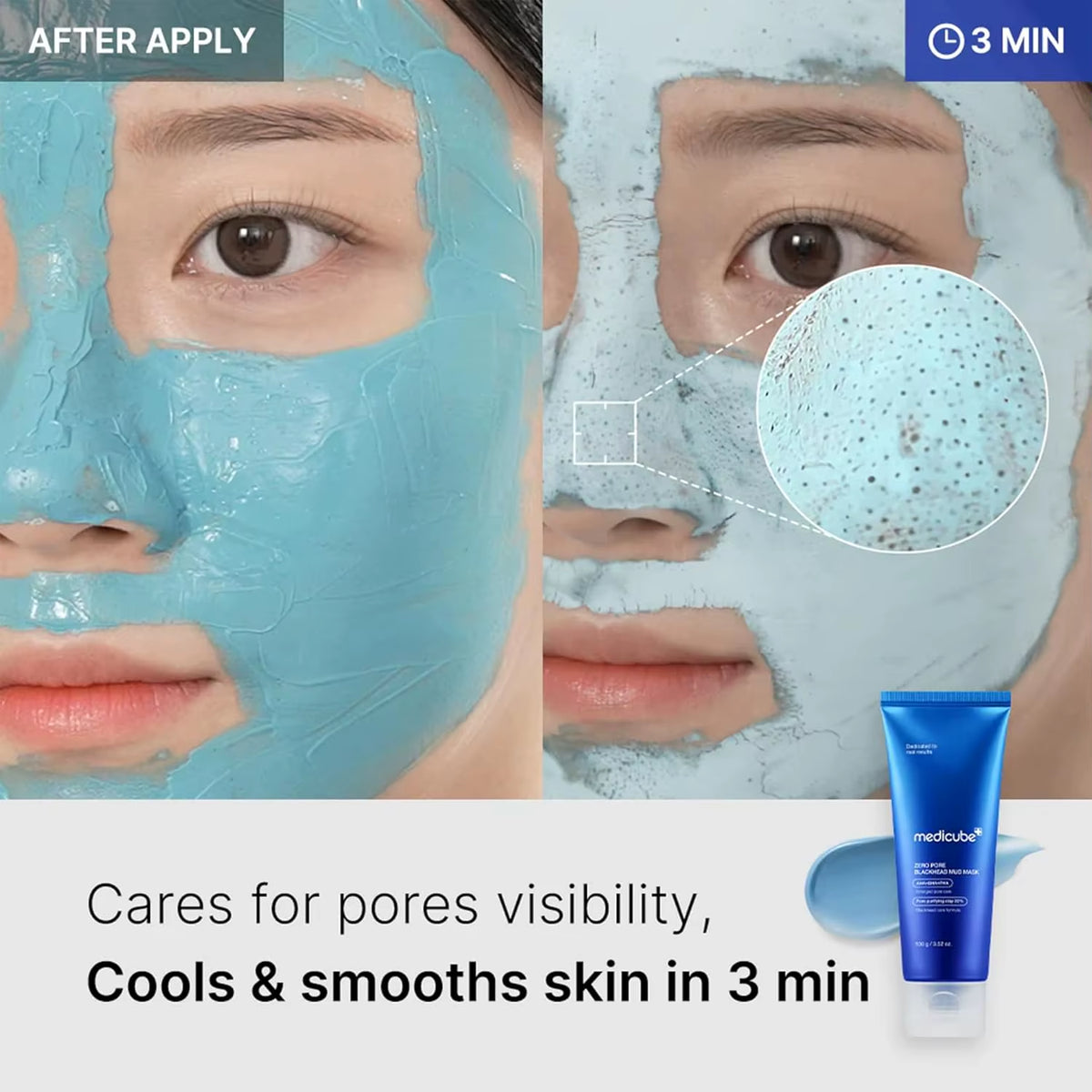 Wholesale Customised Korean Skincare Medicube Zero Pore Mud Mask Cleansing Pore Firming Formula Minute Dry AHA BHA PHA
